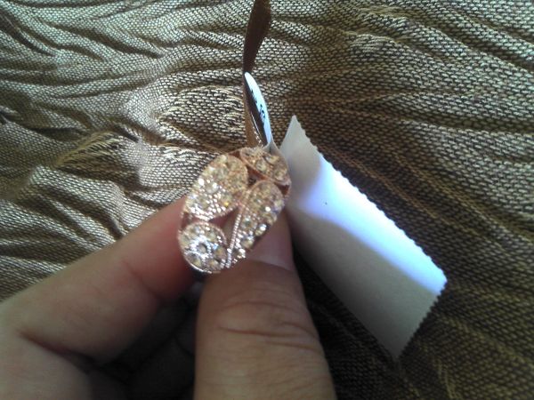 Anel Rose Strass